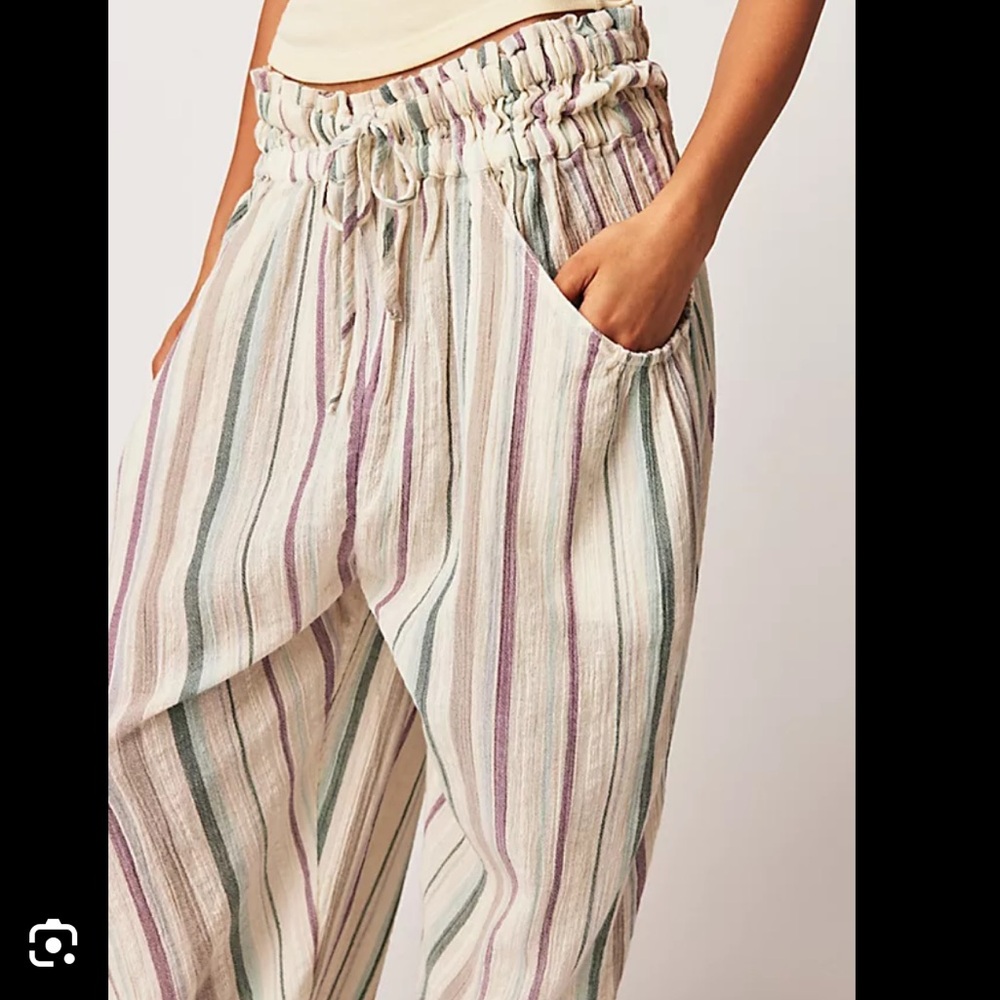 Free People Lust Over Yarn Dyed Pants in Sundrenched Stripes Size XL - Picture 8 of 8
